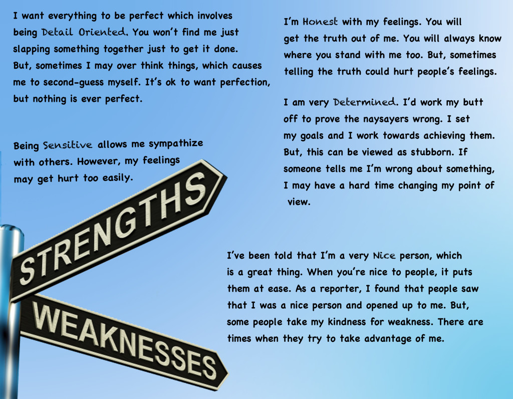 Essay personal strengths and weaknesses