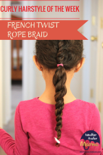 Curly Hairstyle of the Week: Awesome French Twist Rope Braid