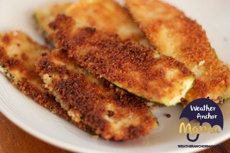 Breaded Baked Zucchini Recipe | Weather Anchor Mama